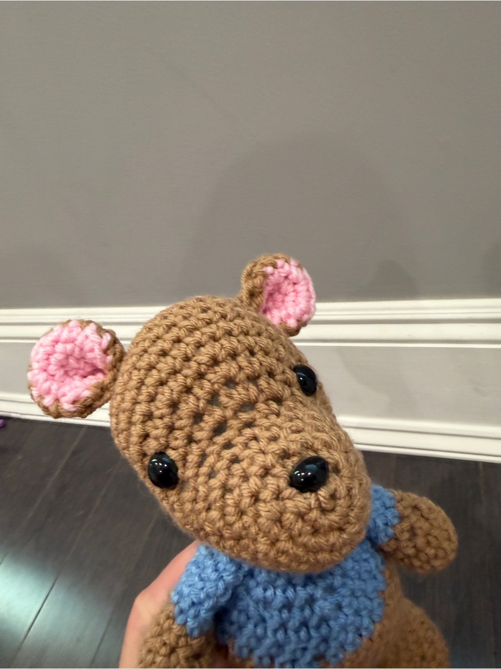 NWOT CUSTOM HAND MADE Winnie the Pooh Roo Crocheted Doll Stuffef Animal Kids - Picture 5 of 5